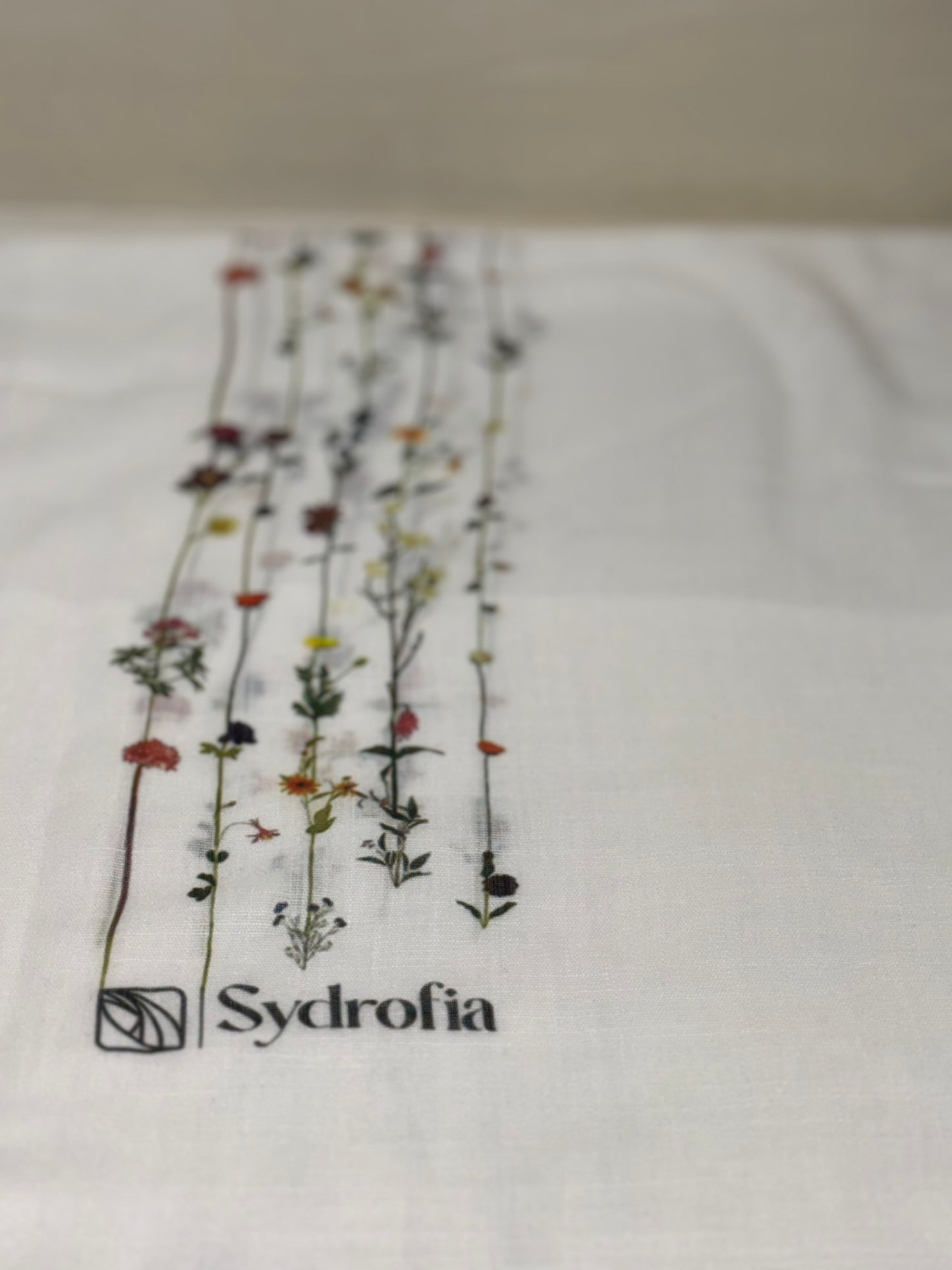 White Floral Hijab Scarf