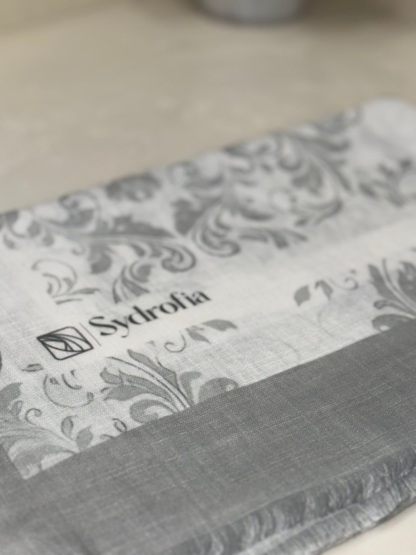 Gray Patterned Hijab Scarfs